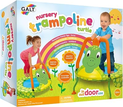Galt Nursery Trampoline Turtle Toddlers Indoor Outdoor Mini Trampoline 60cm