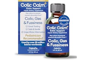 Colic Calm Plus - Gripe Water with Extra Support, Infant Gas Drops for Newborns, Colic & Upset Stomach Relief, Safe & Gentle, Baby Essentials for Digestive Health, 2 fl oz (Pack of 1)