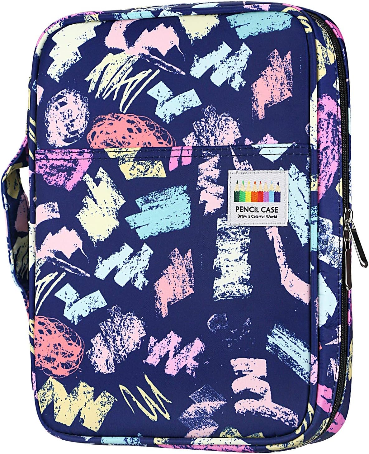 YOUSHARES Colored Pencil Case 166 Slots Pen Case Organizer with Handy Wrap & Zipper, Multilayer Holder for Prismacolor Colored Pencils & Gel Pen (Letters) …