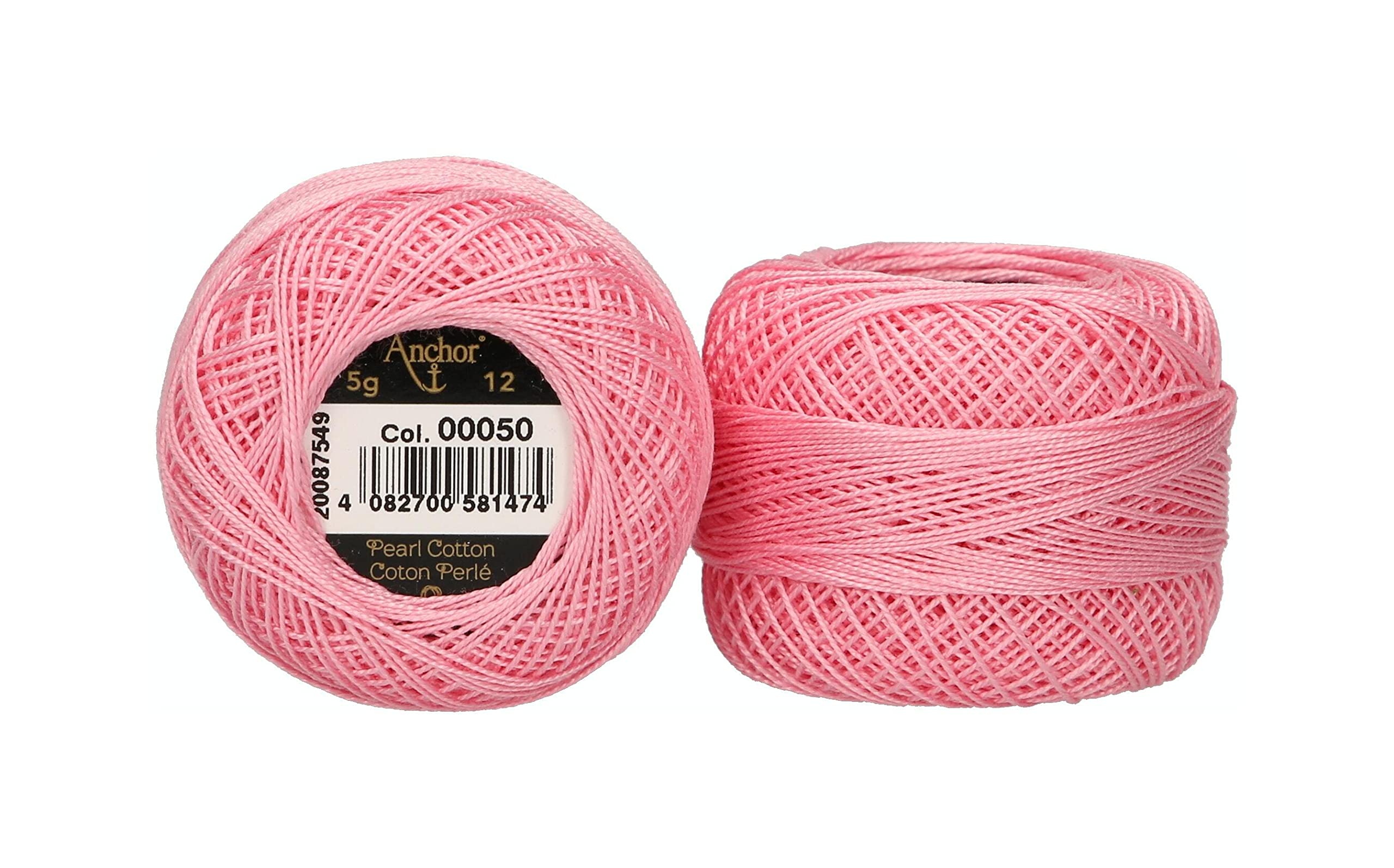 ANCHOR Pearl Yarn, Thickness: 12, Packaging: 5G, Running Length: 56M 50 Embroidery Threads