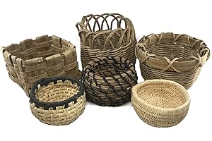 Traditional Craft Kits Beginner Basket Weaving Kit (Set of 6) - Basketry Weave Kit for Kids and Adults Complete with Basket Weaving Supplies and Instructional Booklets