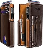 miyozi Men Wallet,with Money Clip Coins Pocket ID