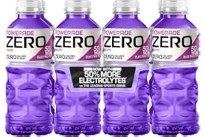 POWERADE Electrolyte Enhanced Zero Sugar Grape Sports Drink, 20 Ounce (Pack of 8)