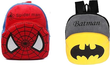 Spiderman and Batman Kids School Bag, Plush Bag , Picnic Bag