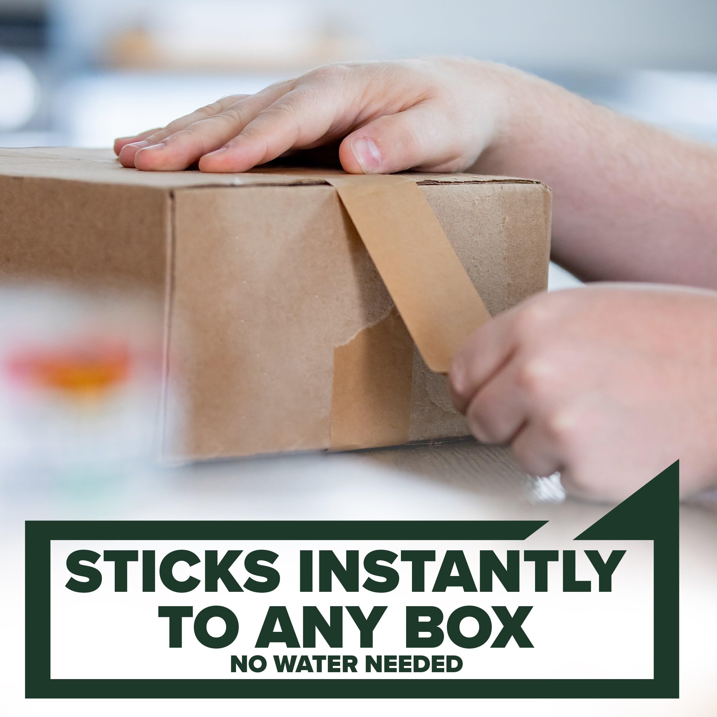 Scotch Box Lock Paper Packing Tape, Kraft Brown, Extreme Grip Kraft Paper Tape That Recycles with The Box, Shipping Tape, 1.88 in. x 25 yd., 8 Tape Rolls