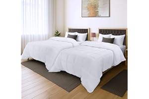 Utopia Bedding Comforter Duvet Insert, Quilted Comforter with Corner Tabs, Box Stitched Down Alternative Comforters Queen Size (White, Pack of 2)