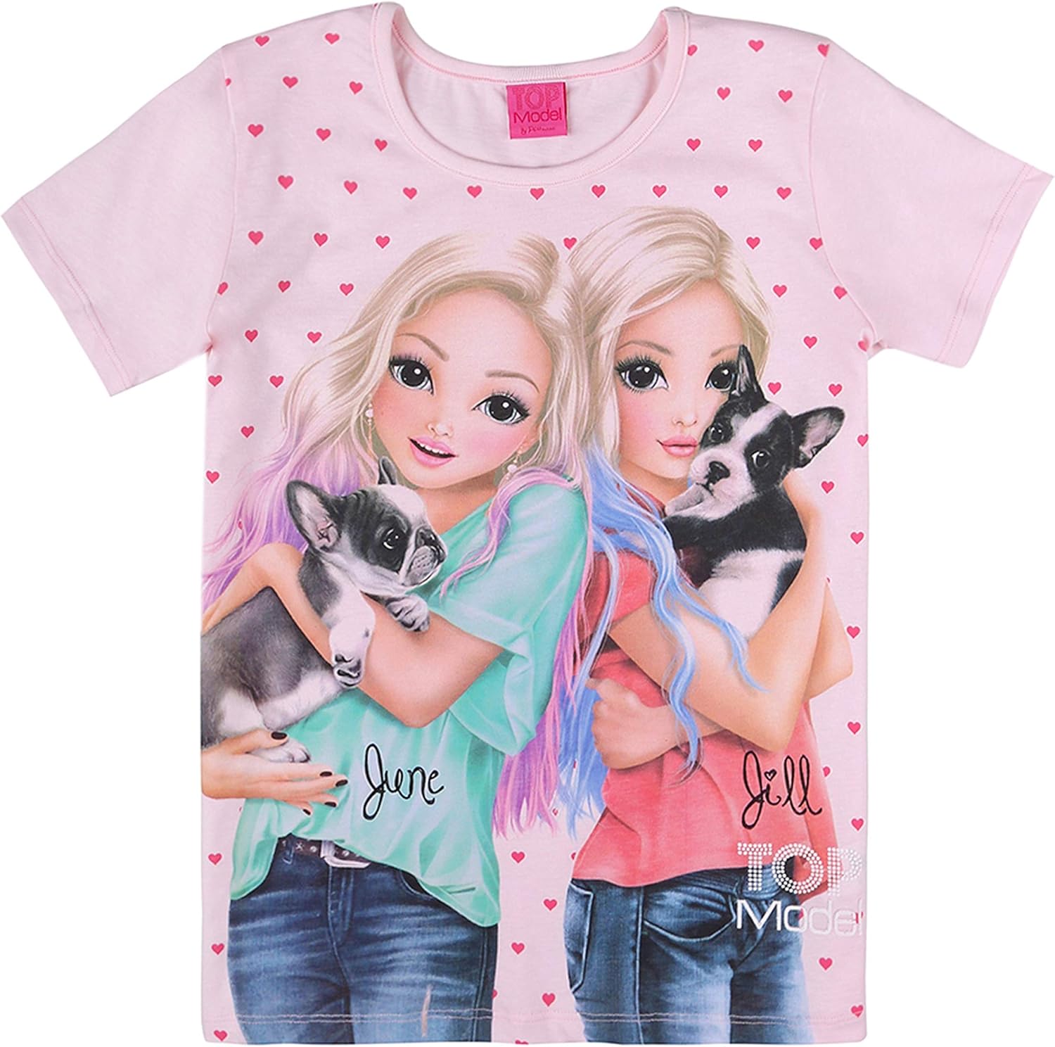 Top Model T-Shirt Ragazza Candy 75030 - Blu - Manica Lunga - 100% Cotone - Taglia 152 (12 Anni)