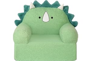 MOMCAYWEX Comfy Toddler Chair, Snuggly-Soft Kids Couch for Boys, Green