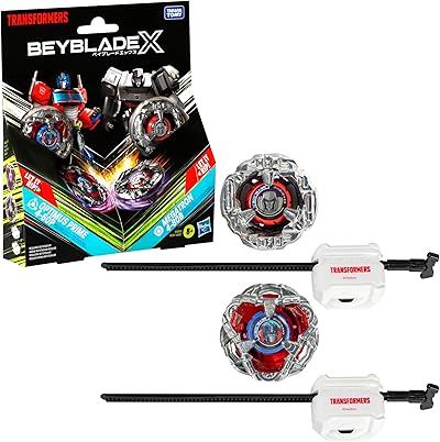 Beyblade X Transformers Collab Optimus Prime 4-60P vs. Megatron 4-80B Multipack, mit X-Celerator und in 2 Klicks zusammengebaut