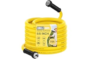CircleRiver RV Drinking Water Hose 75FT with Storage Bag, 5/8" Premium Fresh Water Hose for RV, Camping, Marine, Trailer and Truck, BPA Free, Anti-Kink and Leak-Free, Drinking Water Safe