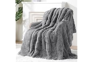 Eazfy Pro Super Soft Fuzzy Sherpa Fleece Weighted Blanket, 15 lbs Dual Sided Fluffy Heavy Weighted Blankets for Adults - No Bunching with Double Layers of Soft Inner Lining (48"x 72", 15 Pounds)