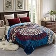 JML Fleece Blanket King Size, Korean Mink Blanket 85 x 95 Inches- 9 Lbs, Single Ply, Soft, Warm, Thick Raschel Printed for Autumn, Winter, Bed, Home
