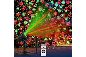 FEIBAO Christmas Projector Lights Outdoor, Waterproof Laser Light with Red & Green Patterns, Remote Control Holiday Projector for House Yard Garden, Outdoor Christmas Decorations
