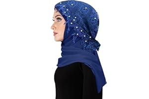 Middle Eastern Mall Salma Hijab Lace Cap & Chiffon Scarf 2 Piece Set