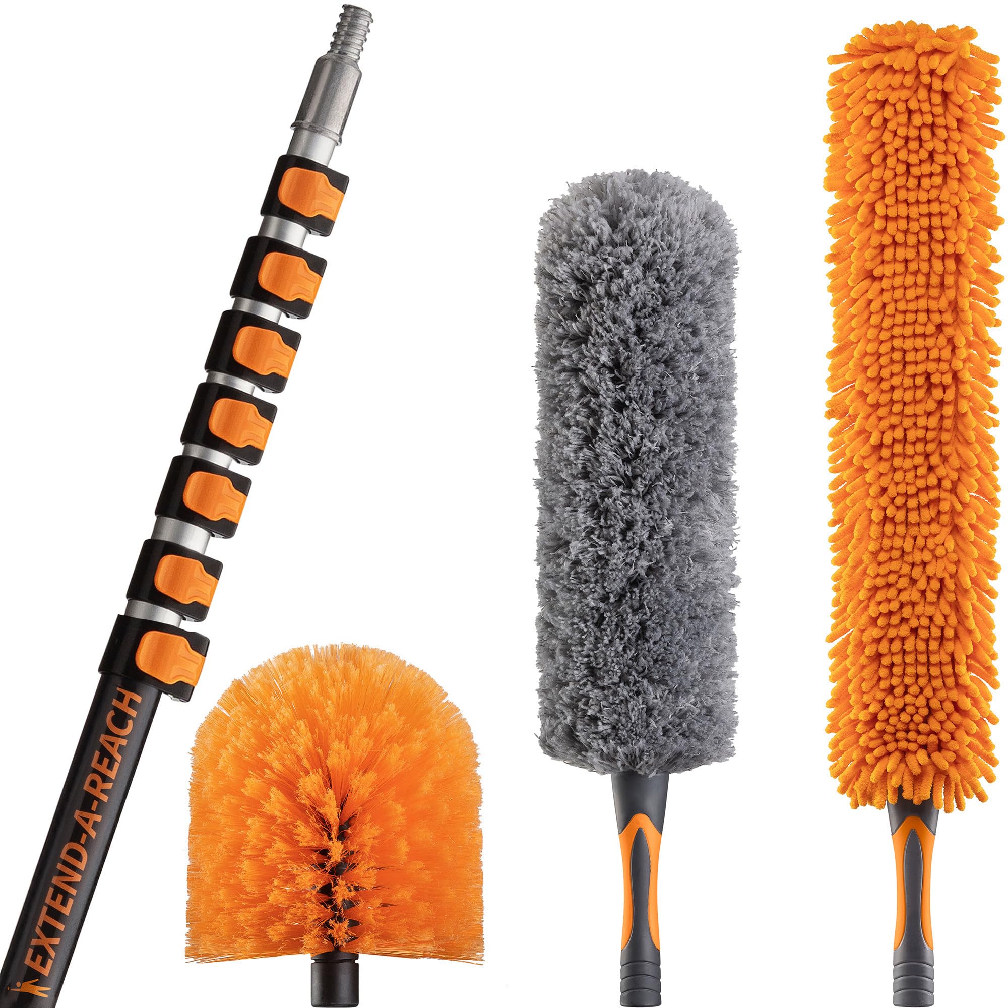 Photo 1 of 36 Foot High Reach Duster Kit with 5-30 ft Extension Pole // High Ceiling Duster Cleaning Kit with Telescopic Pole // Cobweb Duster // Feather Duster and Ceiling Fan Duster // The Ultimate Dusting Kit