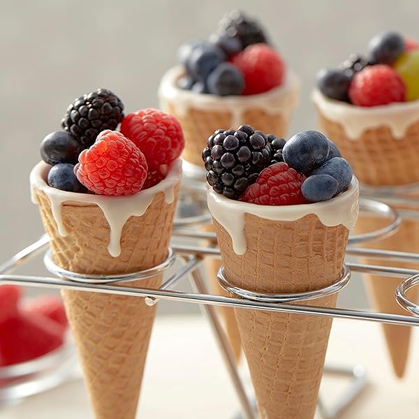 WILTON CUPCAKE CONES BAKING RACK, 12-CAVITY ICE CREAM CONE CUPCAKES HOLDER