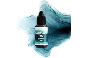 KAMENSKAYA Alcohol Inks, Basic line ‘A’: Concentrated Alcohol Based dye Inks, Deep Water Alcohol Ink, 0.51 fl oz (15 ml), for Alcohol Ink Painting