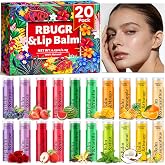 RBUGR Lip Balm Bulk Lip Balms &amp; Moisturizers 20 Pack 12 Flavored | Natural lip balm set with Vitamin E and Coconut Oil for Dry Cracked Lips, Party Favors Adults Supplies for Women(4.2g/0.15oz)
