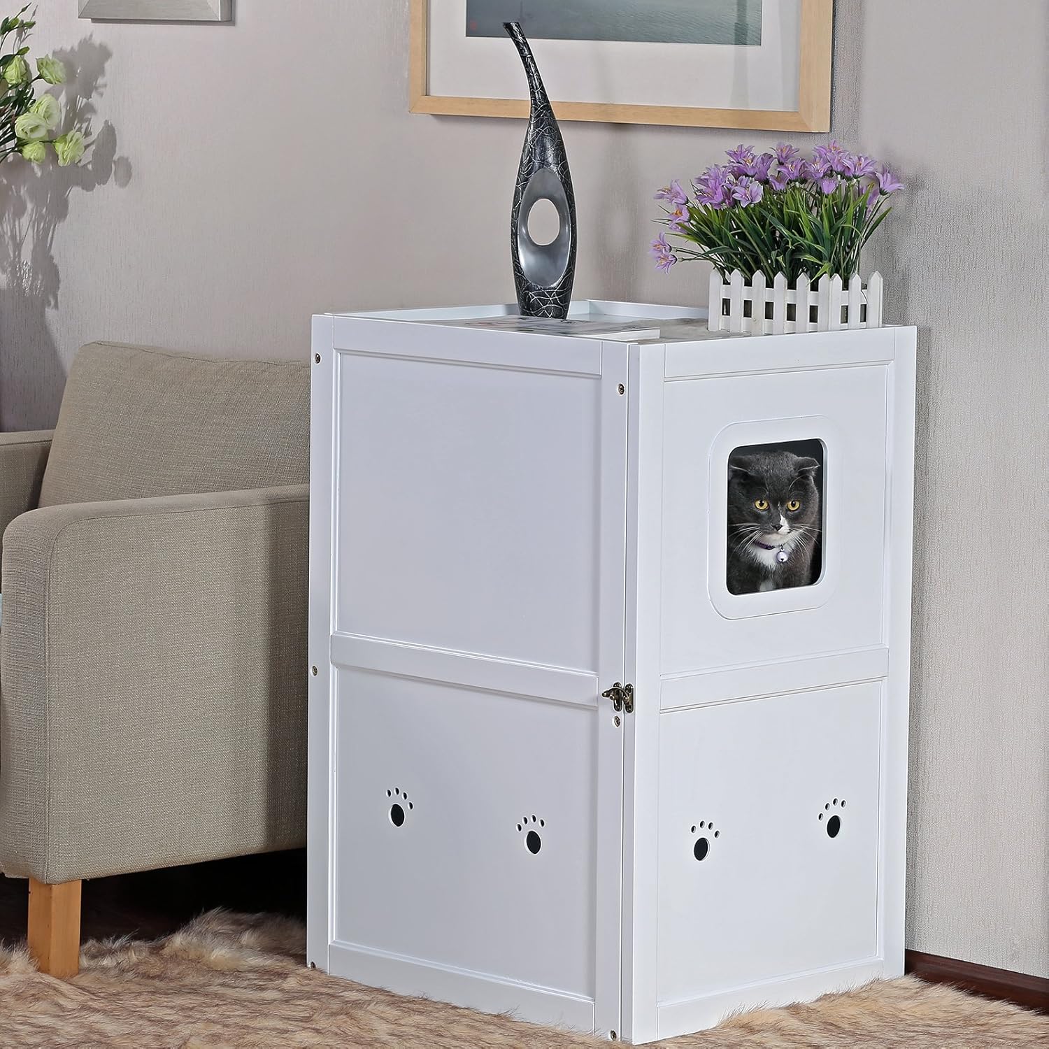 double decker litter box enclosure