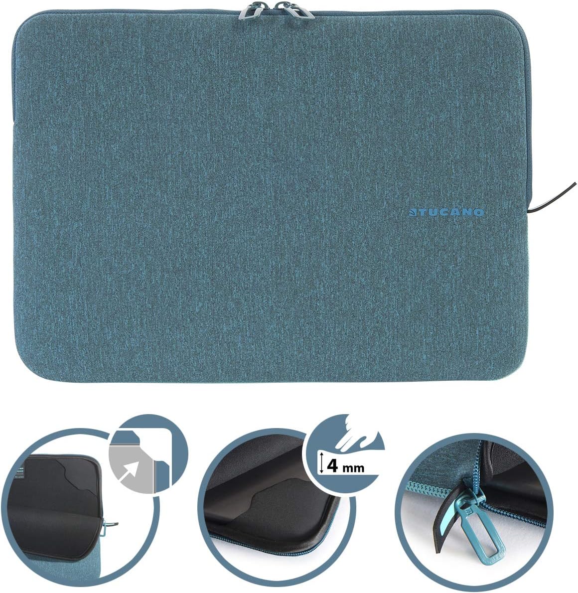 Tucano BFM1112-Z Second Skin Melange Neoprene Notebook Sleeve 28.70-30.48 cm (11.3-12 Inches) Light Blue, lightblue - Image 3