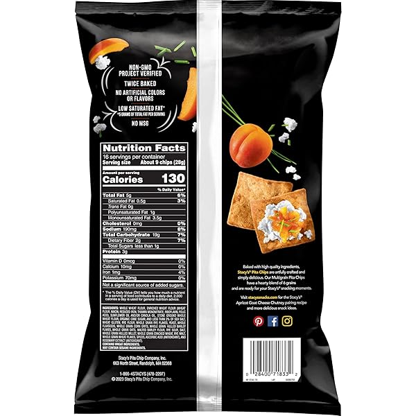 STACY’S PITA CHIPS, MULTIGRAIN, 16 OZ SHARING SIZE BAG
