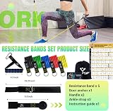 COFOF Resistance Bands Set with Handles, 150 lbs Max, Door Anchor, Ankle Straps view 4