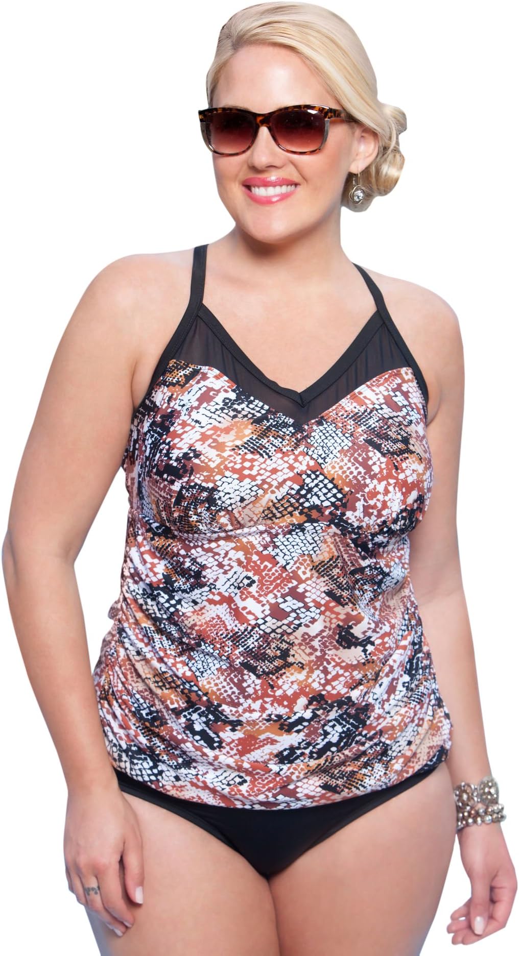 Always For Me Reptile Print 1 Pc Plus Size Swimsuit