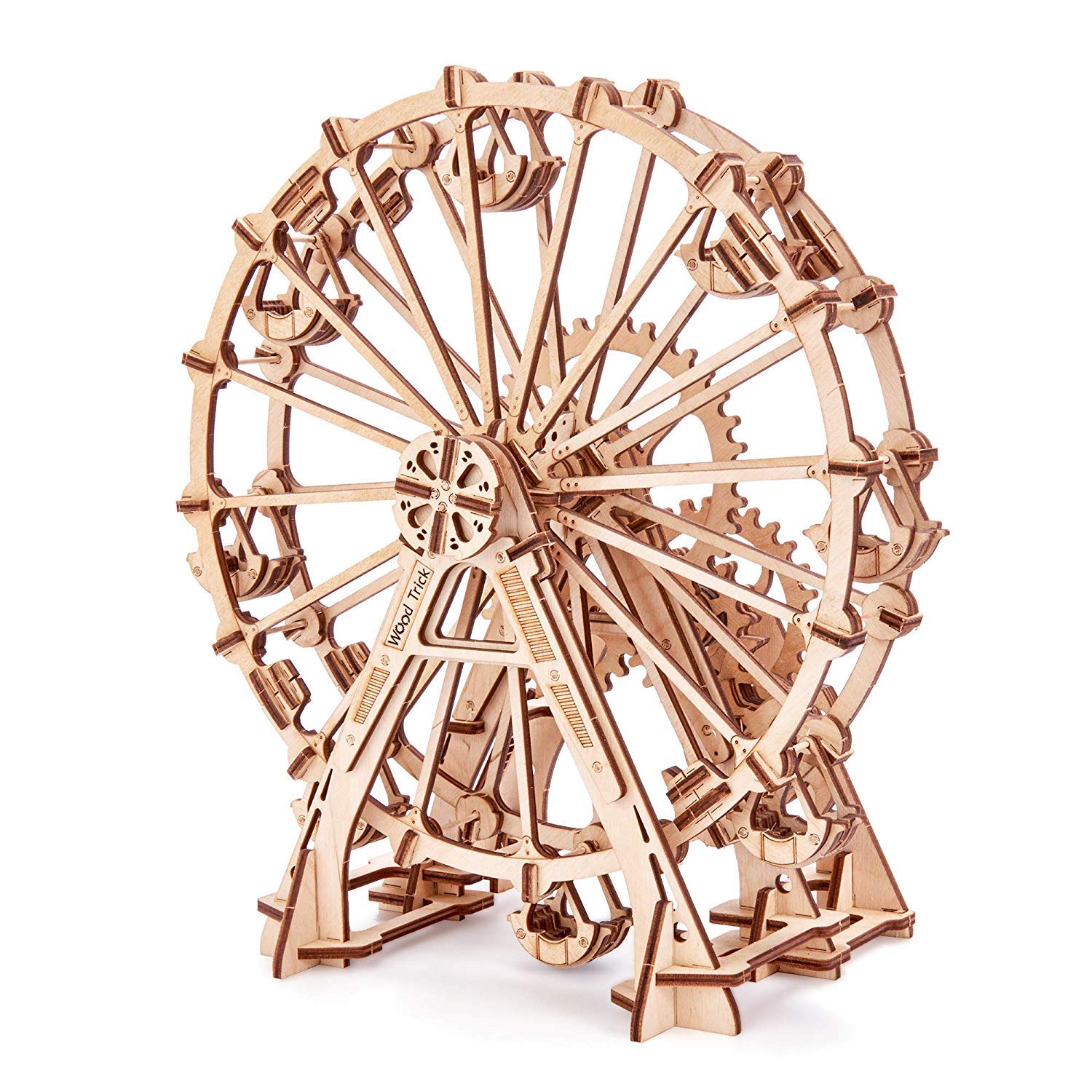 Wood Trick Ferris Observation Wheel Toy Mechanical Model - 3D Wooden Puzzle, Assembly Toys, ECO Wooden Toys, Best DIY Toy - STEM Toys for Boys and Girls