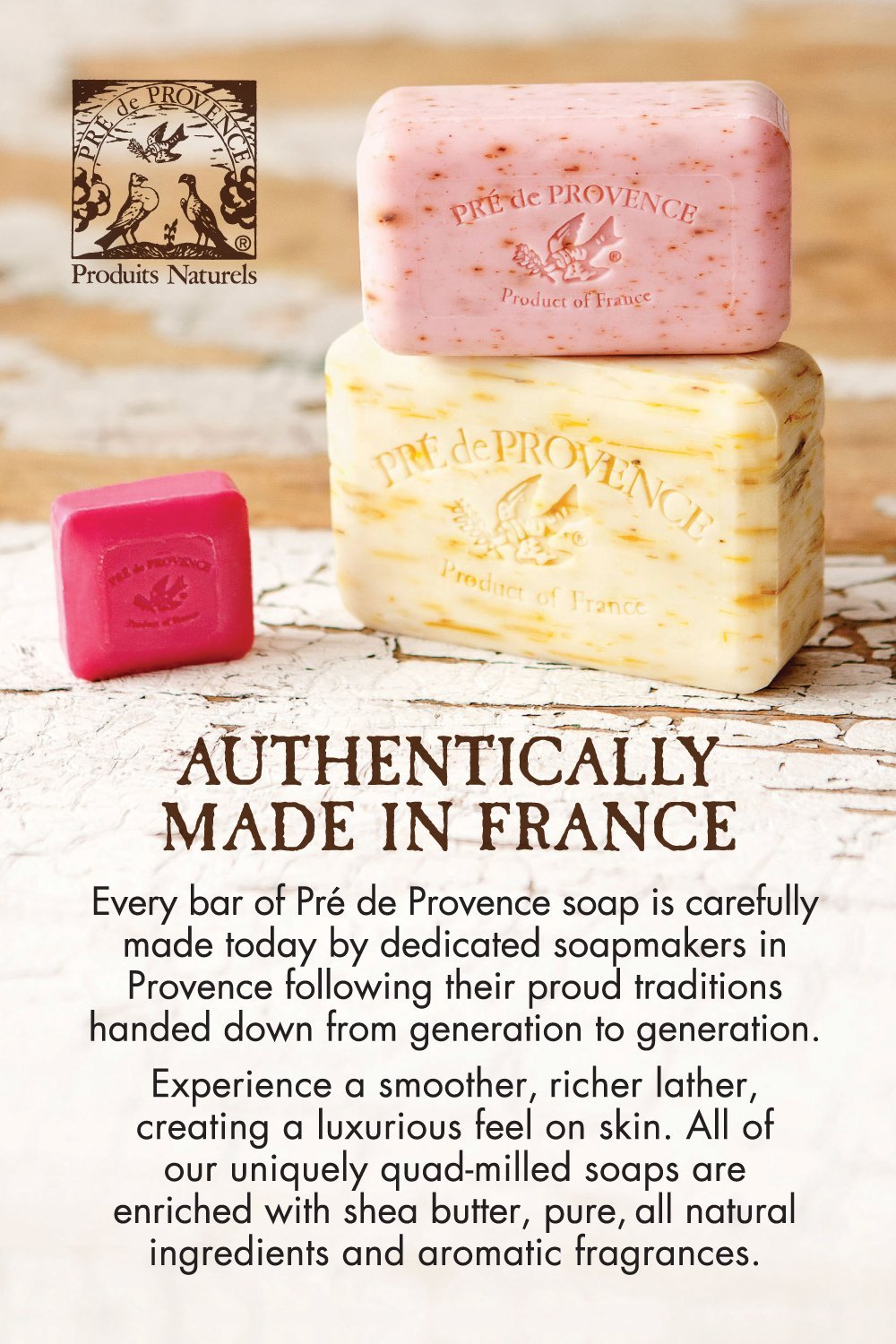Pre de Provence Artisanal French Soap Bar Enriched with Shea Butter, Sandalwood, 250 Gram: Beauty