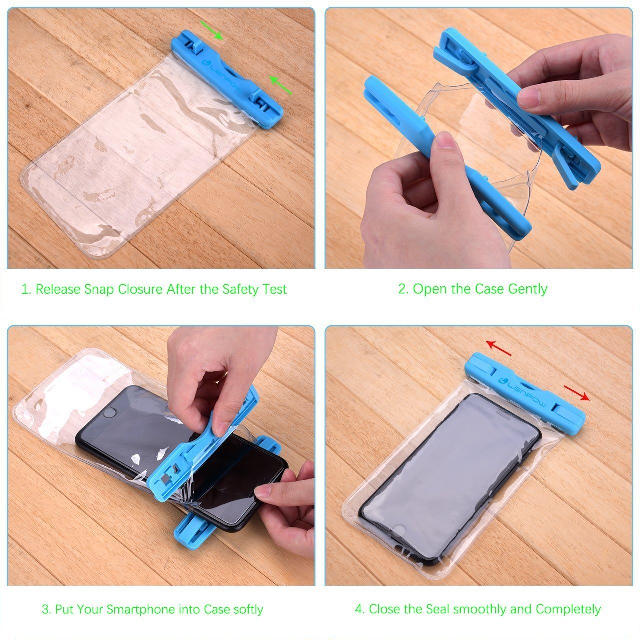 Waterproof Case, Firstbuy waterproof Pouch Dry Bag for Outdoor Water sports,waterproof phone case With Sensitive Screen Perfect For iPhone7 7plus 6S 6S Plus Samsung S8,phones up to 6 inches (3pack)