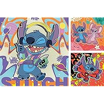 Amazon.com: Ravensburger Disney Stitch 3x49 Piece Jigsaw Puzzle