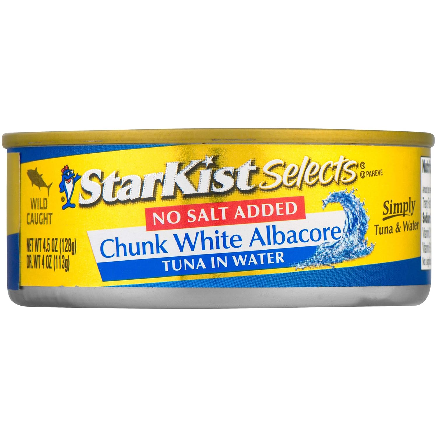 StarKist Selects No Salt Added Chunk White Albacore Tuna in Water - 4.5 oz Can (Pack of 12)