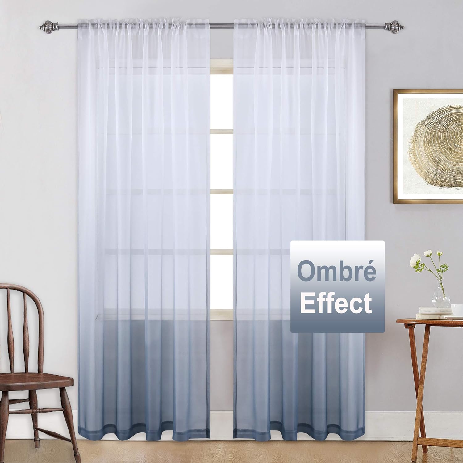 Home Furniture Diy Ombre Curtains 2 Panel Set For Home Decor 5