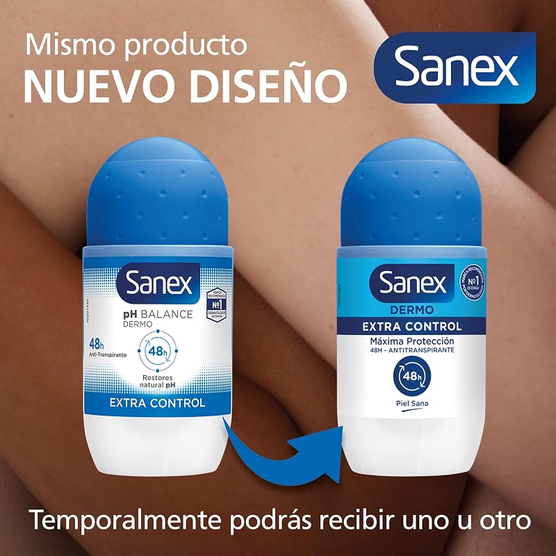 Dermo Extra Control, Desodorante Roll-On, Pack 6x50ml