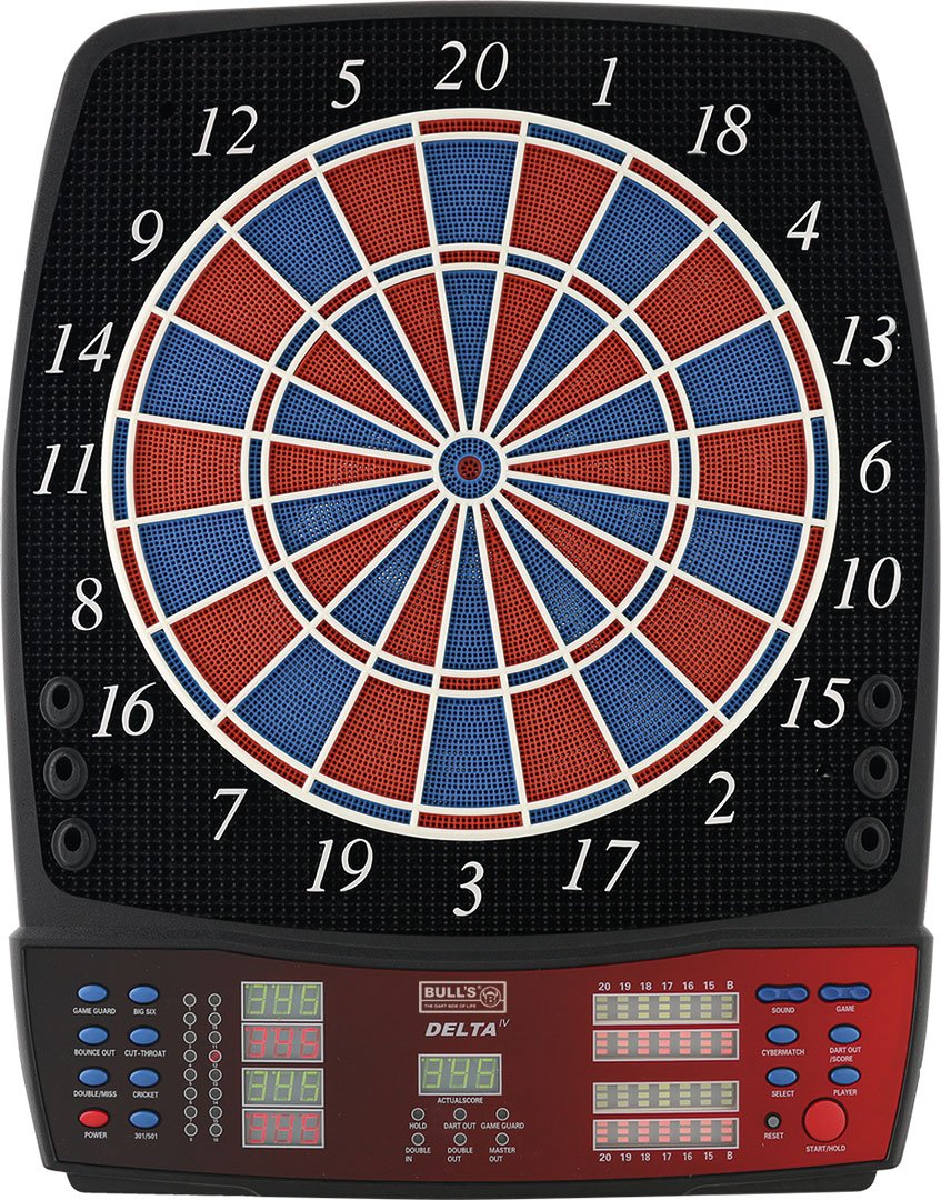 Bull's Delta Iv Russ Bray Sound Electronic Dartboard, Multi-Colour, 59 x 46 cm