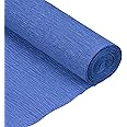 MECCANIXITY Crepe Paper Roll 7.5ft Long 20 Inch Wide for Wedding Ceremony Various Large Festivals Decoration, Blue