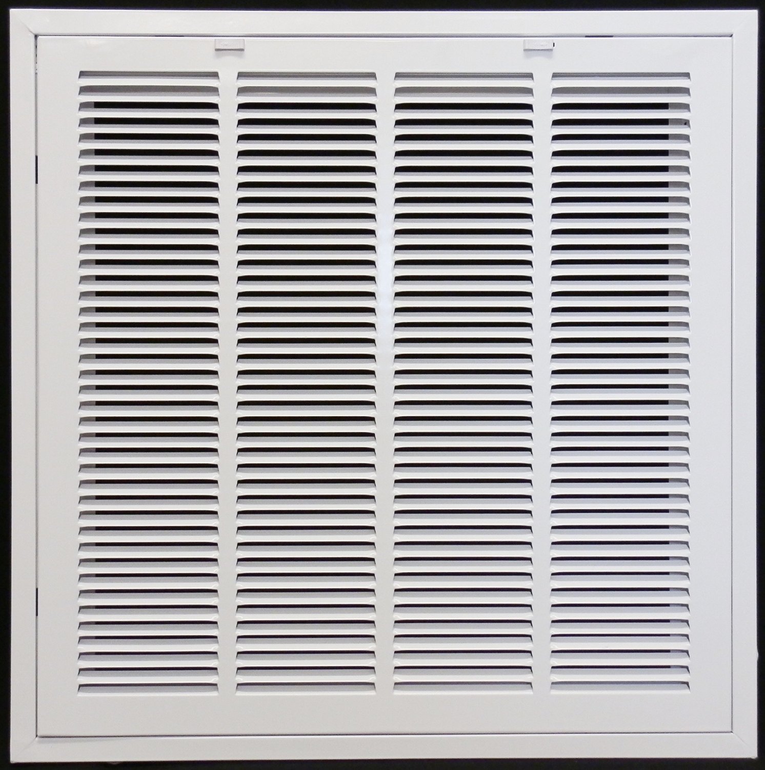 24" X 24 Steel Return Air Filter Grille for 1" Filter - Removable Face/Door - HVAC DUCT COVER - Flat Stamped Face - White [Outer Dimensions: 26.5"w X 26.5"h]