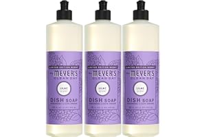 MRS. MEYER'S CLEAN DAY Liquid Dish Soap, Lilac Scent, 16 Ounce Bottle (Pack of 3)