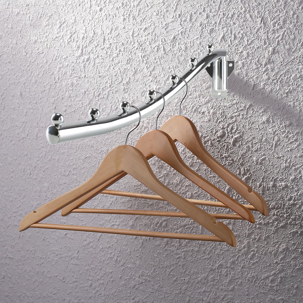 Anpatio Stainless Steel Folding Wall Mounted Clothes Hanger Coat Rack Detachable
