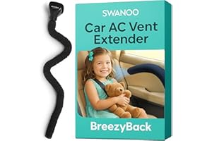 Swanoo Car AC Vent Extender | Air Vent Hose for Backseat | Directs Cool or Hot Air to Kids & Pets | Universal Fit | Extends Up to 10 FT | AC Tube for Baby Car | Back Seat Air Conditioning | BreezyBack