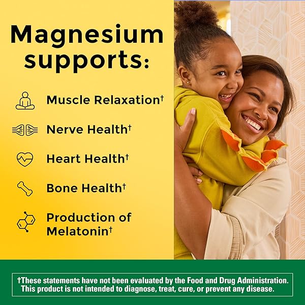 NATURE MADE EXTRA STRENGTH MAGNESIUM OXIDE 400 MG, MAGNESIUM SUPPLEMENT FOR MUSCLE, NERVE, BONE AND HEART SUPPORT, 60 SOFTGELS, 60 DAY SUPPLY