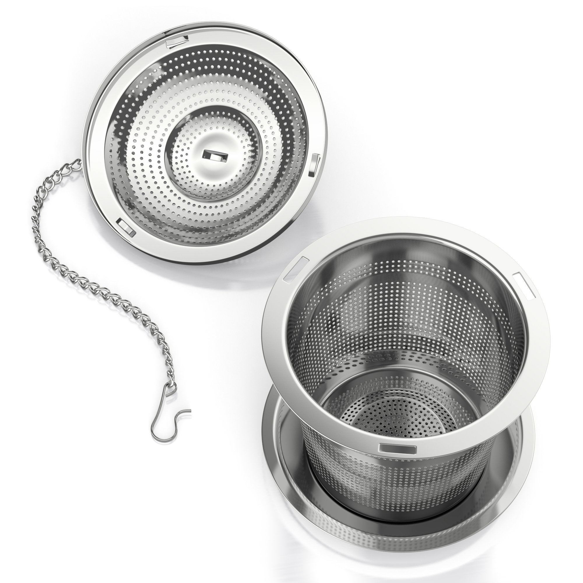 Deluxe Tea Infuser for Loose Leaf Tea. Single or Multi Cup Stainless Steel Strainer