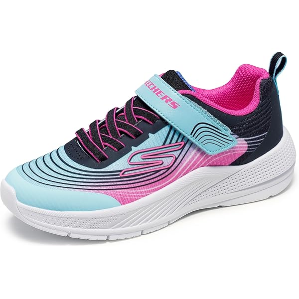 Amazon.com | Skechers Kids Wavy Beams Sneaker, Navy/Multi, 5
