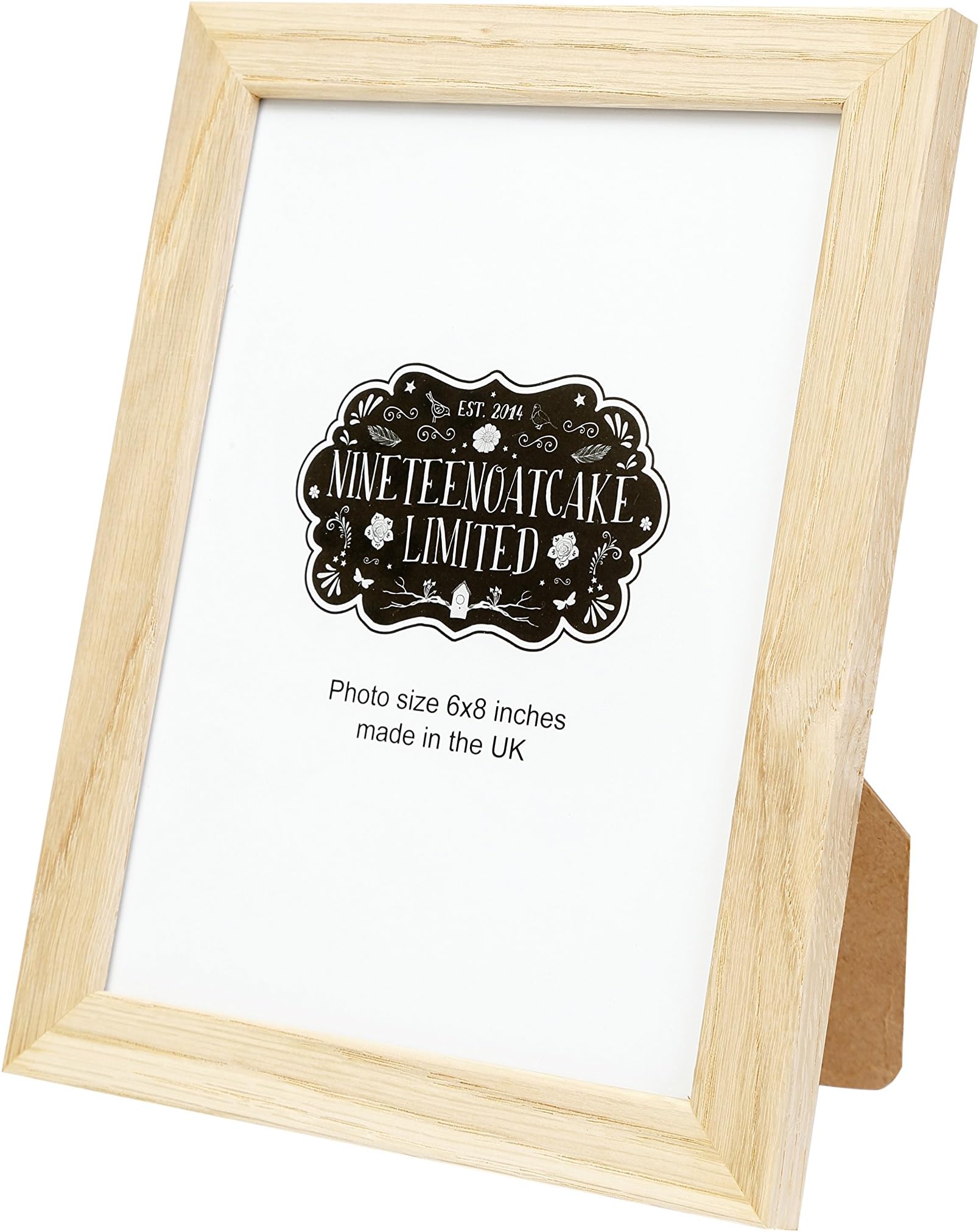 Photo Picture Frame 8x6 Natural Solid Oak By Nineteenoatcake