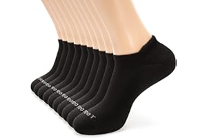 MONFOOT Women's and Men's 5-10 Pairs Athletic Cushion Running Performance Heel Tab Ankle Socks, multipack