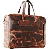 Jony Vintage 16 Inch Leather briefcases Laptop Messenger Bags for Men and Women Best Office Satchel Bag