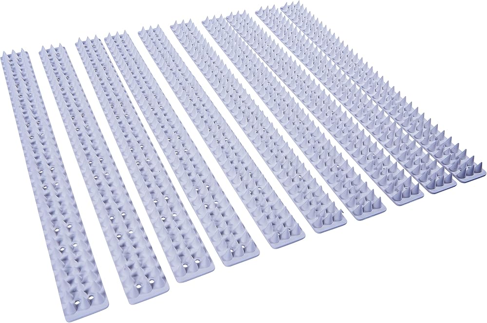 Amtech S1607 Security Spikes White 10 Piece Deterrent Bird Pigeon Pest Control