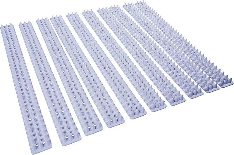 Amtech S1607 Security Spikes White 10 Piece Deterrent Bird Pigeon Pest Control