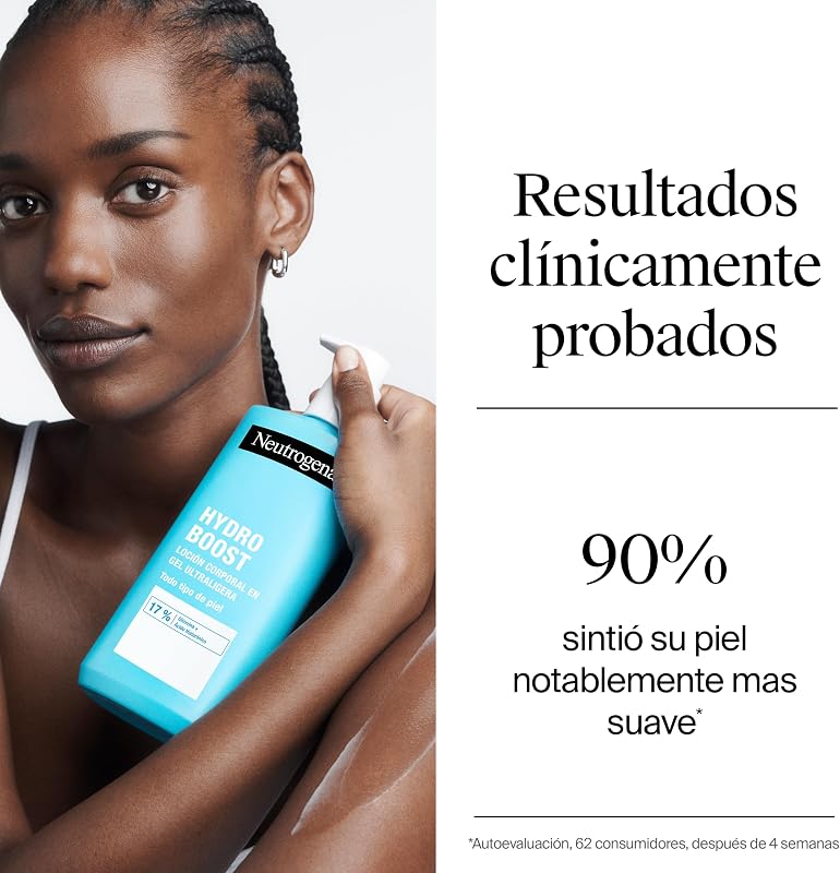 Neutrogena hydro boost gel loção hidratante corporal, pele normal a seca, textura leve, 400 ml