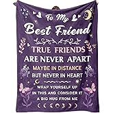 Best Friend Blanket Gifts on Christmas, Friendship Blanket Gifts for Women, Work Bestie, BFF, Soul Sister, for Women Friends on Mothers Day, Birthday, Xmas, to My Friend Throw Blanket, 60"x50"